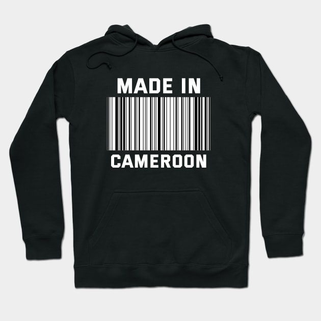 White Text Made in Cameroon Hoodie by OrangeBasket